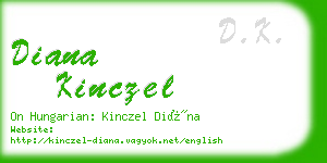 diana kinczel business card